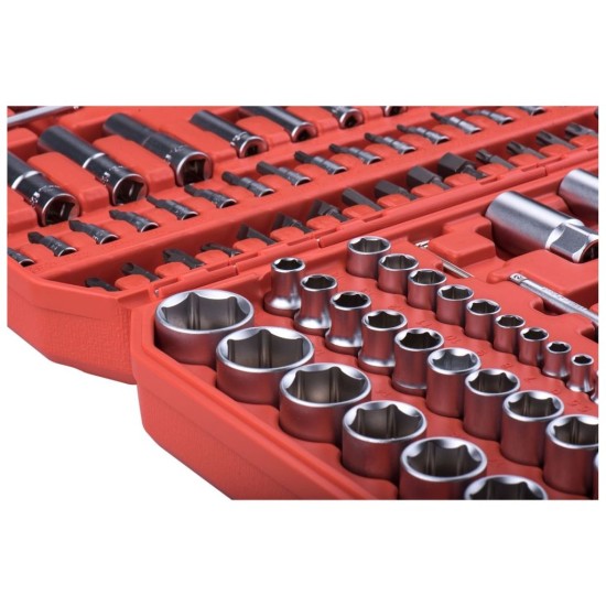 Nástrčné hlavice, 1/4", 1/2", CrV/S2, sada 94 ks EXTOL PREMIUM