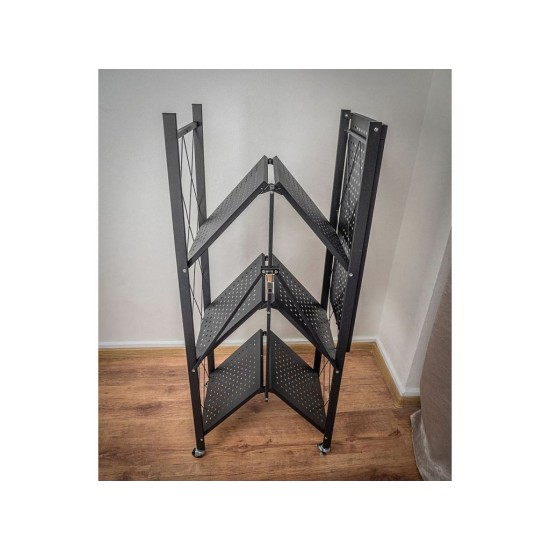 Regály RAW5T polica, kovová, na kolieskach, 4 police, 1630 x 720 x 340 mm, 250 kg