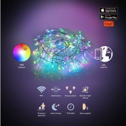 Inteligentná WiFi retiazka RXL 379, farebná, mikroježko, s efektmi, 120 LED RETLUX Inteligentná WiFi retiazka RXL 379, farebná, mikroježko, s efektmi, 120 LED RETLUX