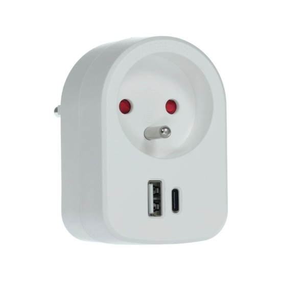 Zásuvka s 2xUSB RPC 70 WH, 5 V / 2100 mA RETLUX Zásuvka s 2xUSB RPC 70 WH, 5 V / 2100 mA RETLUX