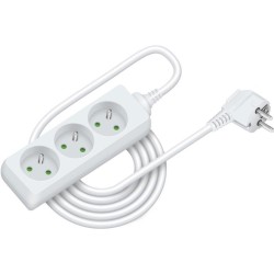 Predlžovací kábel RPC 03, 3 m, 3 zásuvky, 3 x 1,0 mm² RETLUX Predlžovací kábel RPC 03, 3 m, 3 zásuvky, 3 x 1,0 mm² RETLUX