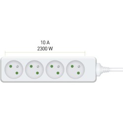 Predlžovací kábel RPC 09, 5 m, 4 zásuvky, 3 x 1,0 mm² RETLUX