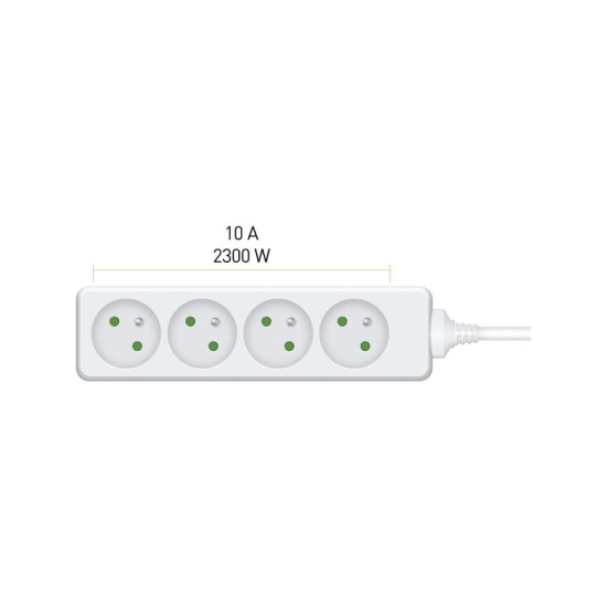 Predlžovací kábel RPC 09, 5 m, 4 zásuvky, 3 x 1,0 mm² RETLUX Predlžovací kábel RPC 09, 5 m, 4 zásuvky, 3 x 1,0 mm² RETLUX