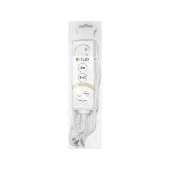 Predlžovací kábel RPC 02, 2,2 m, 3 zásuvky, 3 x 1,0 mm² RETLUX Predlžovací kábel RPC 02, 2,2 m, 3 zásuvky, 3 x 1,0 mm² RETLUX
