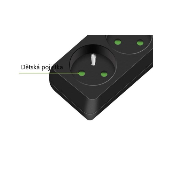 Prodlužovací přívod RPC 03B, 3 m, 3 zásuvky, 3 x 1,0 mm²  RETLUX