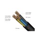 Prodlužovací přívod RPC 03B, 3 m, 3 zásuvky, 3 x 1,0 mm²  RETLUX