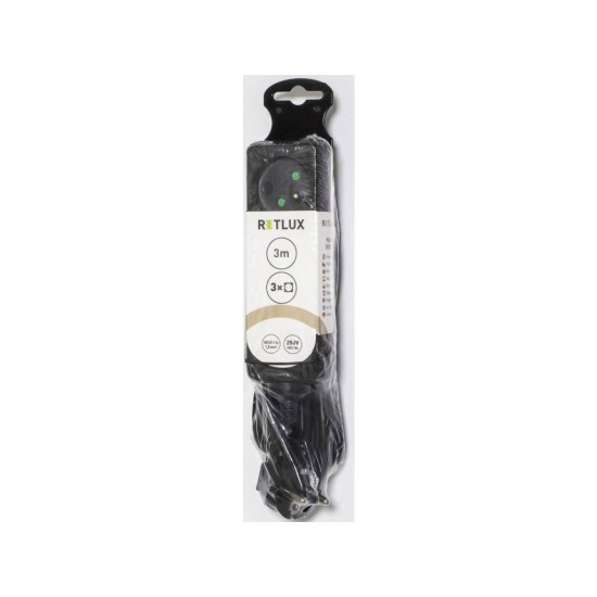 Prodlužovací přívod RPC 03B, 3 m, 3 zásuvky, 3 x 1,0 mm²  RETLUX