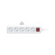 Predlžovací kábel RPC 28, 1,5 m, 5 zásuviek, 3 x 1,0 mm² WS RETLUX