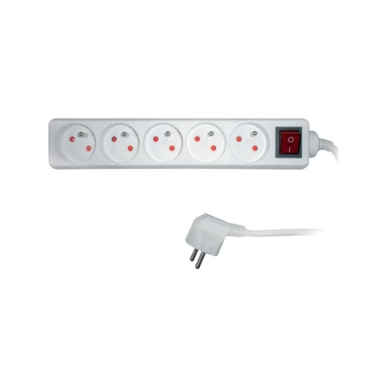 Predlžovací kábel RPC 28, 1,5 m, 5 zásuviek, 3 x 1,0 mm² WS RETLUX