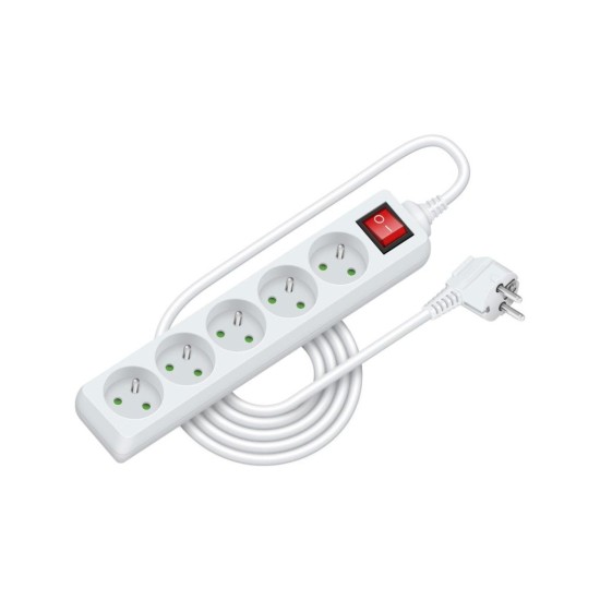 Predlžovací kábel RPC 30, 3 m, 5 zásuviek, 3 x 1,0 mm² WS RETLUX