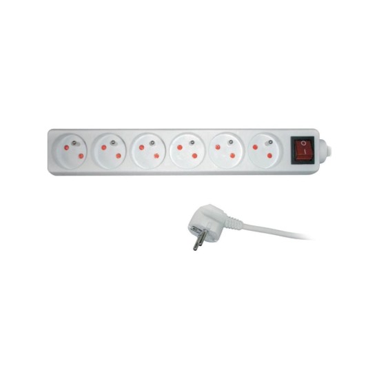 Predlžovací kábel RPC 33, 3 m, 6 zásuviek, 3 x 1,0 mm² WS RETLUX