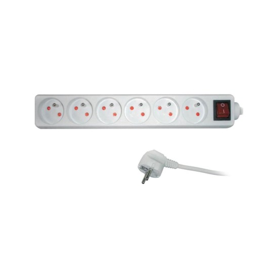 Predlžovací kábel RPC 32, 2 m, 6 zásuviek, 3 x 1,0 mm² WS RETLUX