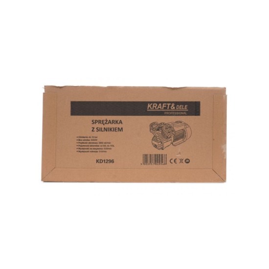 Dvojvalcová kompresorová jednotka, 50 - 150 l, s elektromotorom 230 V - KRAFT&DELE