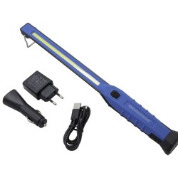 Dielenské svietidlo, úzke, LED COB 3 W, dobíjacie QUATROS Dielenské svietidlo, úzke, LED COB 3 W, dobíjacie QUATROS