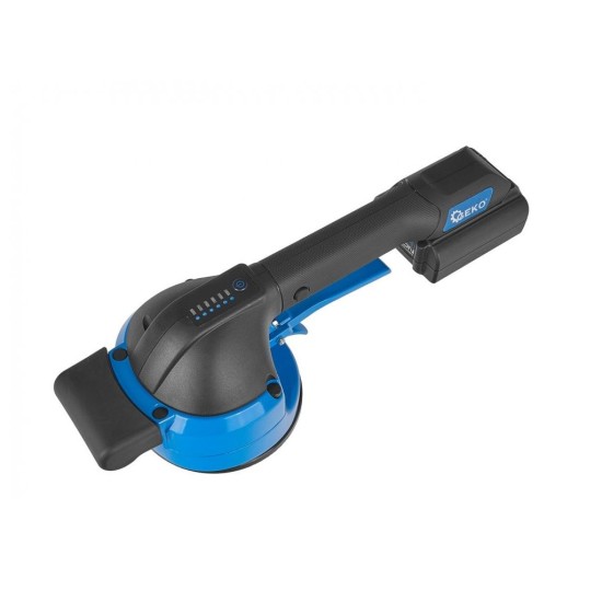 Batériová vibračná prísavka na dlaždice 2x18 V, 2,0 Ah, 120 mm GEKO