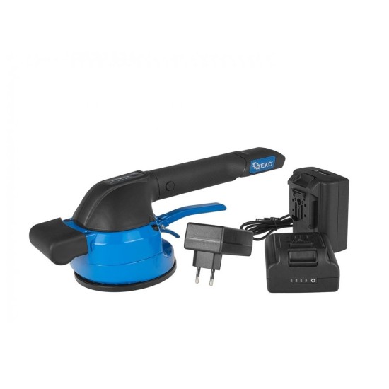 Batériová vibračná prísavka na dlaždice 2x18 V, 2,0 Ah, 120 mm GEKO