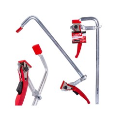 Rýchloupínacia račňová svorka, typ F, 300 x 80 mm, kovaná GEKO Rýchloupínacia račňová svorka, typ F, 300 x 80 mm, kovaná GEKO