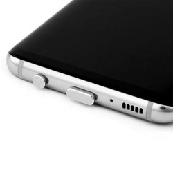 Ochranné krytky 2 ks pre porty USB-C a AUX, strieborné Ochranné krytky 2 ks pre porty USB-C a AUX, strieborné