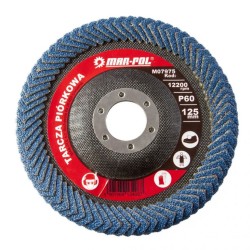 Brúsny kotúč, obojstranný, klapka, 125 mm, zirkón, P60 MAR-POL Brúsny kotúč, obojstranný, klapka, 125 mm, zirkón, P60 MAR-POL