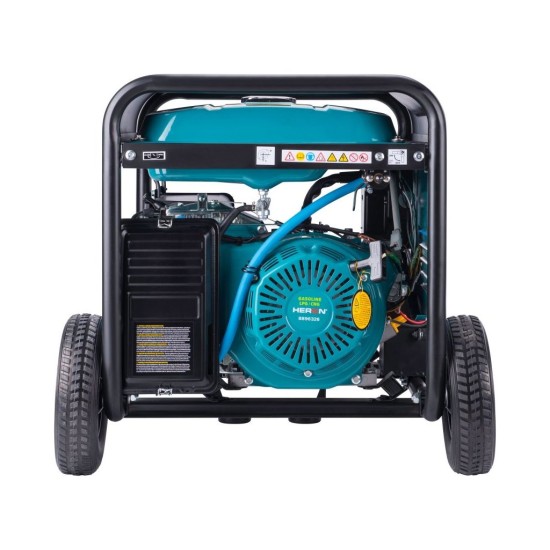 Plynový a benzínový generátor (LPG/NG), 17HP/8,2kW, elektrický štartér, pripravený na ATS, podvozok HERON