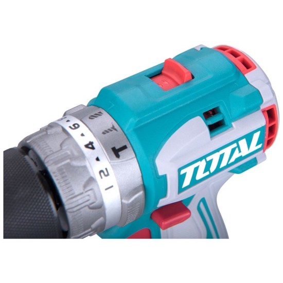 Aku vrtací šroubovák s příklepem, brushless, 20V Li-ion (2x), industrial TOTAL Aku vrtací šroubovák s příklepem, brushless, 20V Li-ion (2x), industrial TOTAL