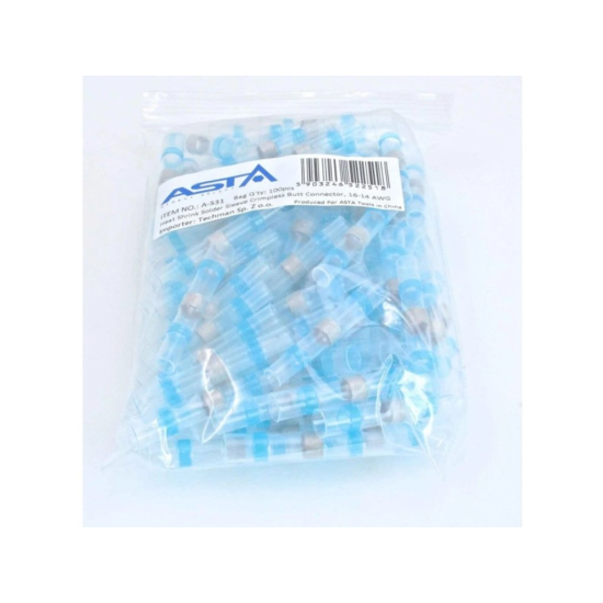 Spájkovacie konektory s cínom 4,5 x 40 mm, 100 ks - ASTA