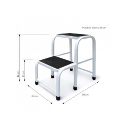 Oceľová stolička, 2 stupne - DRABEST