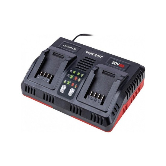 Nabíjačka CLC-20V-4.5D ShareSYS, séria S20Li, 2x nabíjačka batérií, rýchlonabíjačka - WORCRAFT Nabíjačka CLC-20V-4.5D ShareSYS, séria S20Li, 2x nabíjačka batérií, rýchlonabíjačka - WORCRAFT
