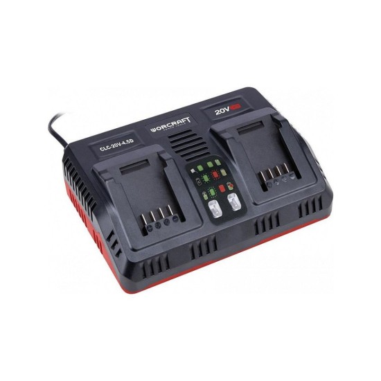 Nabíjačka CLC-20V-4.5D ShareSYS, séria S20Li, 2x nabíjačka batérií, rýchlonabíjačka - WORCRAFT Nabíjačka CLC-20V-4.5D ShareSYS, séria S20Li, 2x nabíjačka batérií, rýchlonabíjačka - WORCRAFT