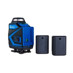 Cross Line Laser 360°, samonivelačný, 4D, zelený, 2x Li-ion, kryt, príslušenstvo - GEKO