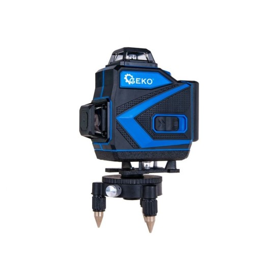 Cross Line Laser 360°, samonivelačný, 4D, zelený, 2x Li-ion, kryt, príslušenstvo - GEKO Cross Line Laser 360°, samonivelačný, 4D, zelený, 2x Li-ion, kryt, príslušenstvo - GEKO