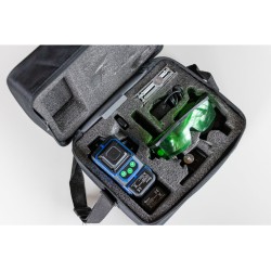 Cross Line Laser 360°, samonivelačný, 4D, zelený, 2x Li-ion, kryt, príslušenstvo - GEKO