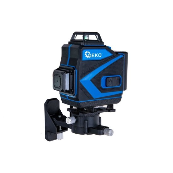 Cross Line Laser 360°, samonivelačný, 4D, zelený, 2x Li-ion, kryt, príslušenstvo - GEKO Cross Line Laser 360°, samonivelačný, 4D, zelený, 2x Li-ion, kryt, príslušenstvo - GEKO