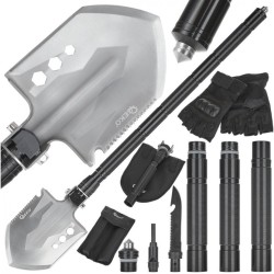 Skladacia taktická lopata, multifunkčná, Black Survival Series - GEKO