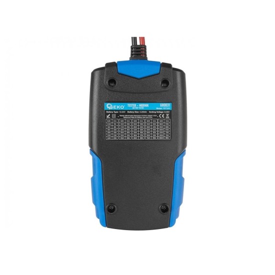 Tester autobaterií 12/24 V, 3 Ah - 200 Ah - GEKO Tester autobaterií 12/24 V, 3 Ah - 200 Ah - GEKO