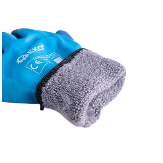 Nepremokavé, zimné pracovné rukavice, bavlna - latex, veľkosť 8 - GEKO Nepremokavé, zimné pracovné rukavice, bavlna - latex, veľkosť 8 - GEKO