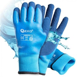 Nepremokavé, zateplené pracovné rukavice, dres - latex, veľkosť 8 - GEKO Nepremokavé, zateplené pracovné rukavice, dres - latex, veľkosť 8 - GEKO