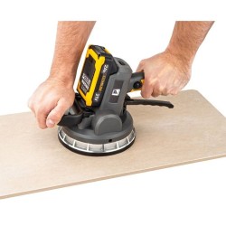 Akumulátorová vibračná prísavka na dlaždice, 180 mm, 21 V / 2,0 Ah - POWERMAT