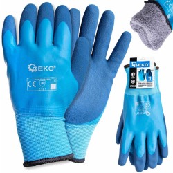 Nepremokavé, zimné pracovné rukavice, bavlna - latex, veľkosť 11 - GEKO Nepremokavé, zimné pracovné rukavice, bavlna - latex, veľkosť 11 - GEKO