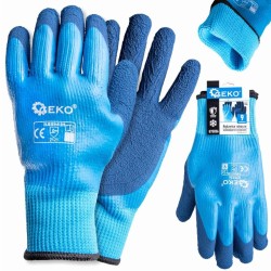 Vodeodolné, zateplené pracovné rukavice, dres - latex, veľkosť 9 - GEKO Vodeodolné, zateplené pracovné rukavice, dres - latex, veľkosť 9 - GEKO