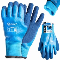 Vodeodolné, zateplené pracovné rukavice, dres - latex, veľkosť 10 - GEKO Vodeodolné, zateplené pracovné rukavice, dres - latex, veľkosť 10 - GEKO