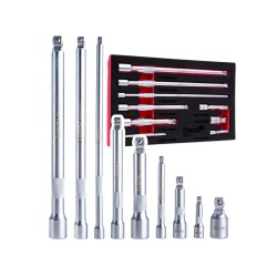 Predlžovacie nástavce 1/4", 3/8", 1/2", CrV, sada 9 ks - TVARDY