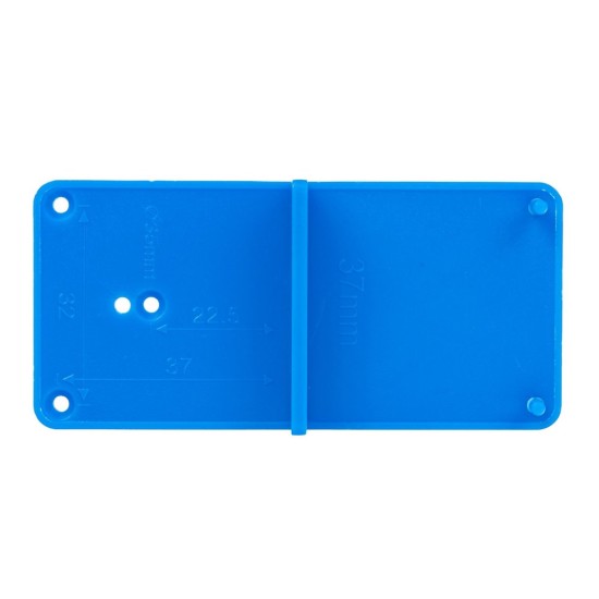 Šablóna pre montáž pántov s 35 mm zahĺbením (frézou) s nastaviteľným dorazom - GEKO Šablóna pre montáž pántov s 35 mm zahĺbením (frézou) s nastaviteľným dorazom - GEKO