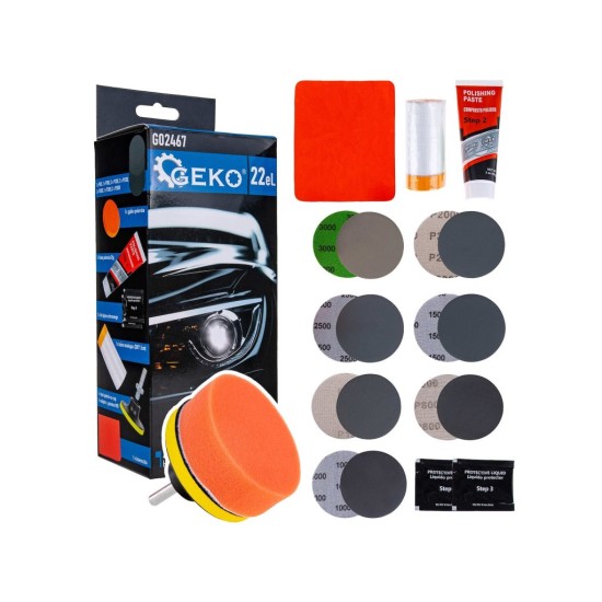 Sada na renovaci světlometů 22-dílná - GEKO