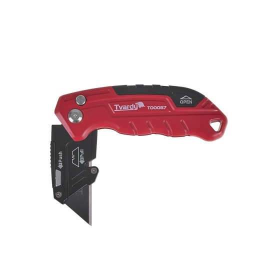 Zatvárací nôž FASTVOLD s lichobežníkovou čepeľou 60×19×0,6mm SK2H - TVARDY Zatvárací nôž FASTVOLD s lichobežníkovou čepeľou 60×19×0,6mm SK2H - TVARDY