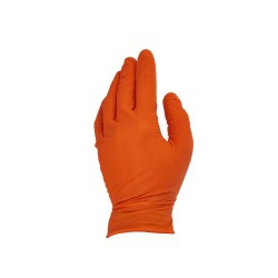 Nitrilové rukavice Solid Grip 3D, pevné, odolné voči chemikáliám, 50 ks, oranžové, veľkosť S - GEKO Nitrilové rukavice Solid Grip 3D, pevné, odolné voči chemikáliám, 50 ks, oranžové, veľkosť S - GEKO