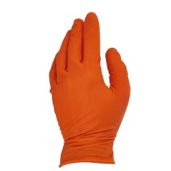 Nitrilové rukavice Solid Grip 3D, pevné, odolné voči chemikáliám, 50 ks, oranžové, veľkosť XXL - GEKO Nitrilové rukavice Solid Grip 3D, pevné, odolné voči chemikáliám, 50 ks, oranžové, veľkosť XXL - GEKO