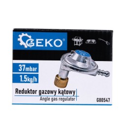 Regulátor tlaku plynu, uhlový 37 mbar, 1,5 kg/h - GEKO Regulátor tlaku plynu, uhlový 37 mbar, 1,5 kg/h - GEKO