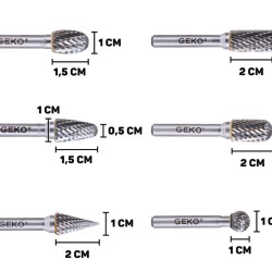 Sada kovových stopkových fréz 6 mm, 6 ks - GEKO Sada kovových stopkových fréz 6 mm, 6 ks - GEKO