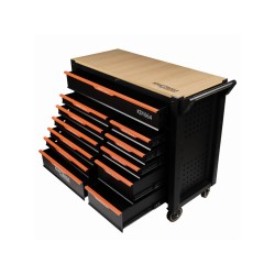 Dílenská pojízdná skříňka, 12 zásuvek, dřevěná deska - KRAFT&DELE Dílenská pojízdná skříňka, 12 zásuvek, dřevěná deska - KRAFT&DELE